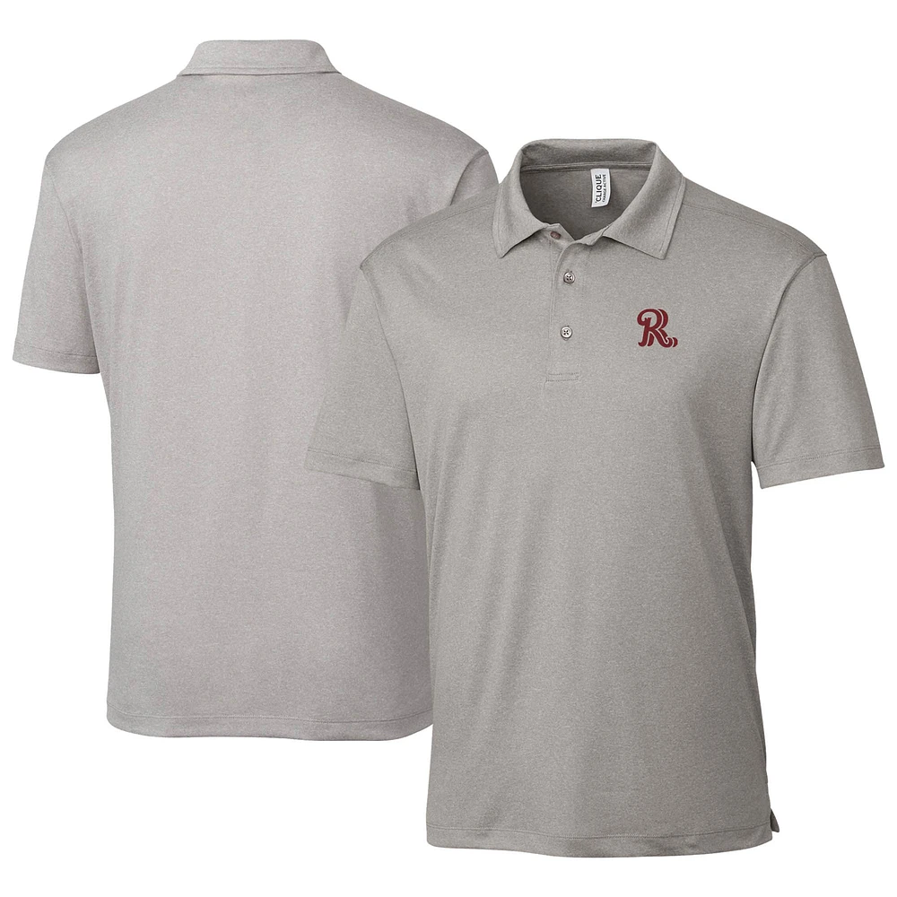 Men's Cutter & Buck Heather Gray Frisco RoughRiders Clique Charge Active Polo