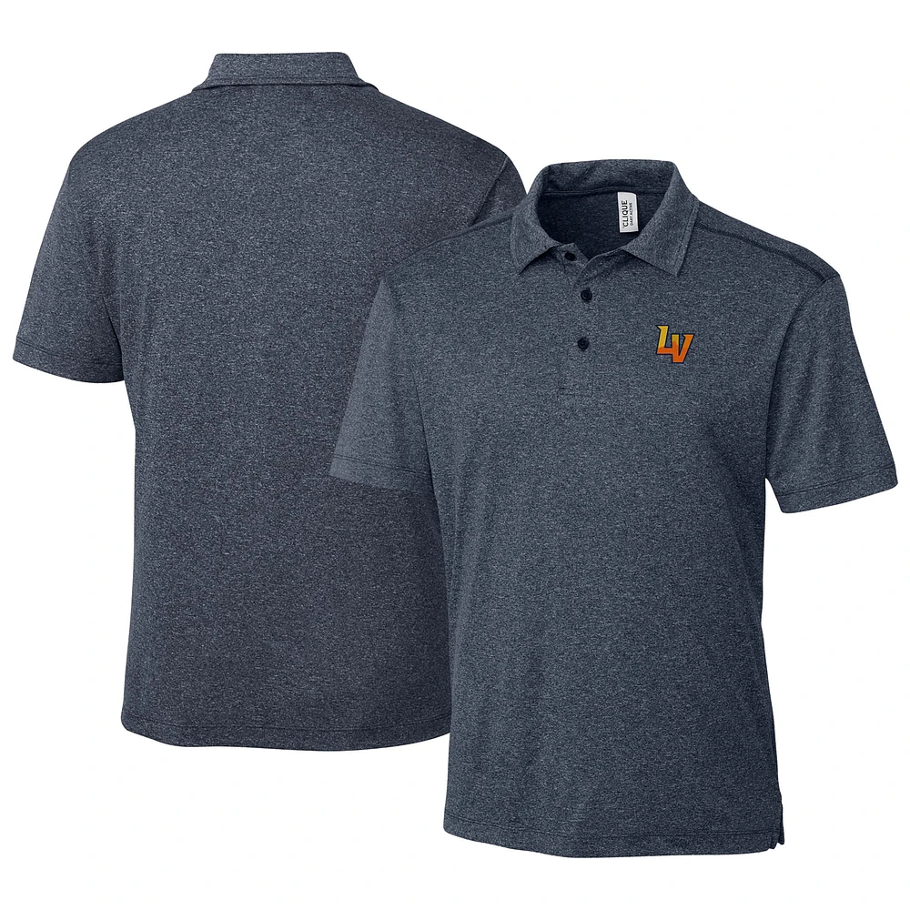 Men's Cutter & Buck Heather Navy Las Vegas Aviators Clique Charge Active Polo