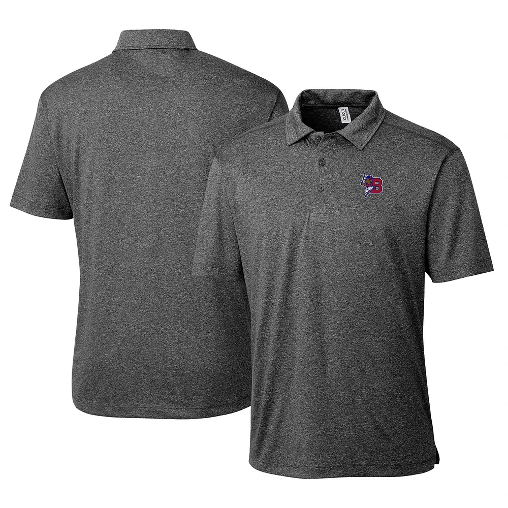 Men's Cutter & Buck Heather Black Buffalo Bisons Clique Charge Active Polo