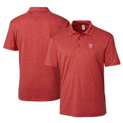 Men's Cutter & Buck Heather Red Scranton Wilkes-Barre RailRiders Clique Charge Active Polo