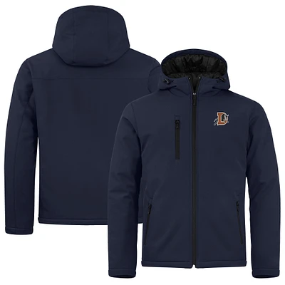 Men's Cutter & Buck Navy Durham Bulls Clique Equinox Insulated Softshell Full-Zip Jacket