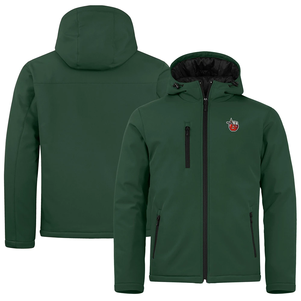 Men's Cutter & Buck Green Fort Wayne TinCaps Clique Equinox Insulated Softshell Full-Zip Jacket