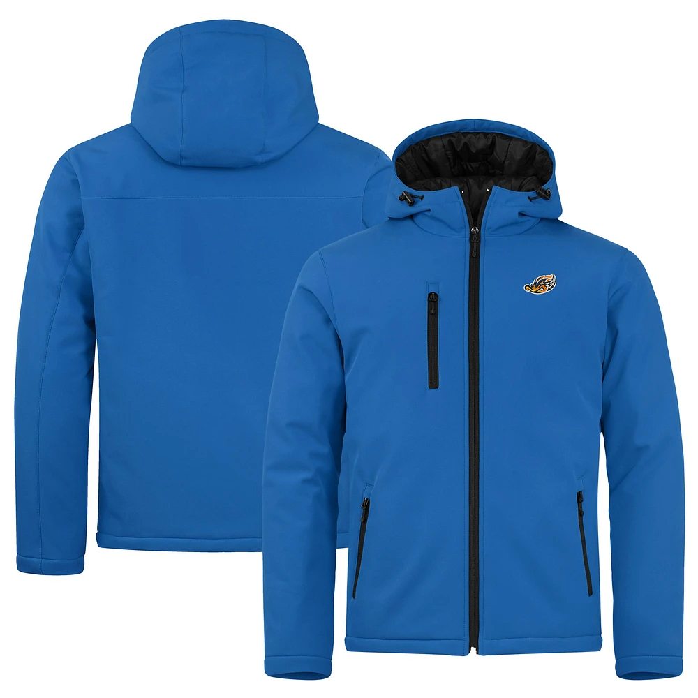 Men's Cutter & Buck Royal Akron RubberDucks Clique Equinox Insulated Softshell Full-Zip Jacket