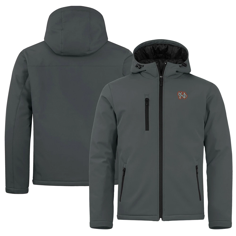 Men's Cutter & Buck Steel Norfolk Tides Clique Equinox Insulated Softshell Full-Zip Jacket