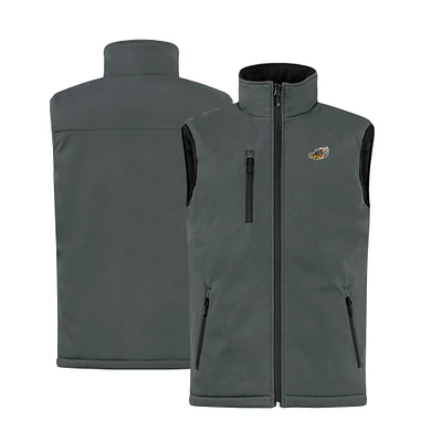 Men's Cutter & Buck Steel Akron RubberDucks Clique Equinox Insulated Softshell Vest