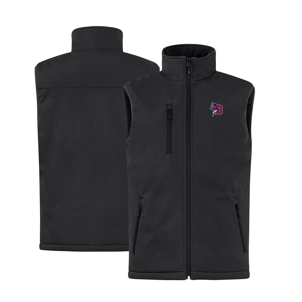 Men's Cutter & Buck Black Buffalo Bisons Clique Equinox Insulated Softshell Vest