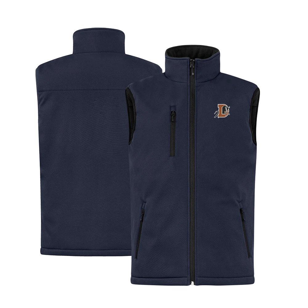 Men's Cutter & Buck Navy Durham Bulls Clique Equinox Insulated Softshell Vest