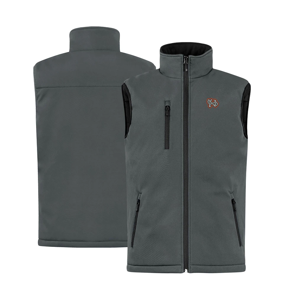 Men's Cutter & Buck Steel Norfolk Tides Clique Equinox Insulated Softshell Vest