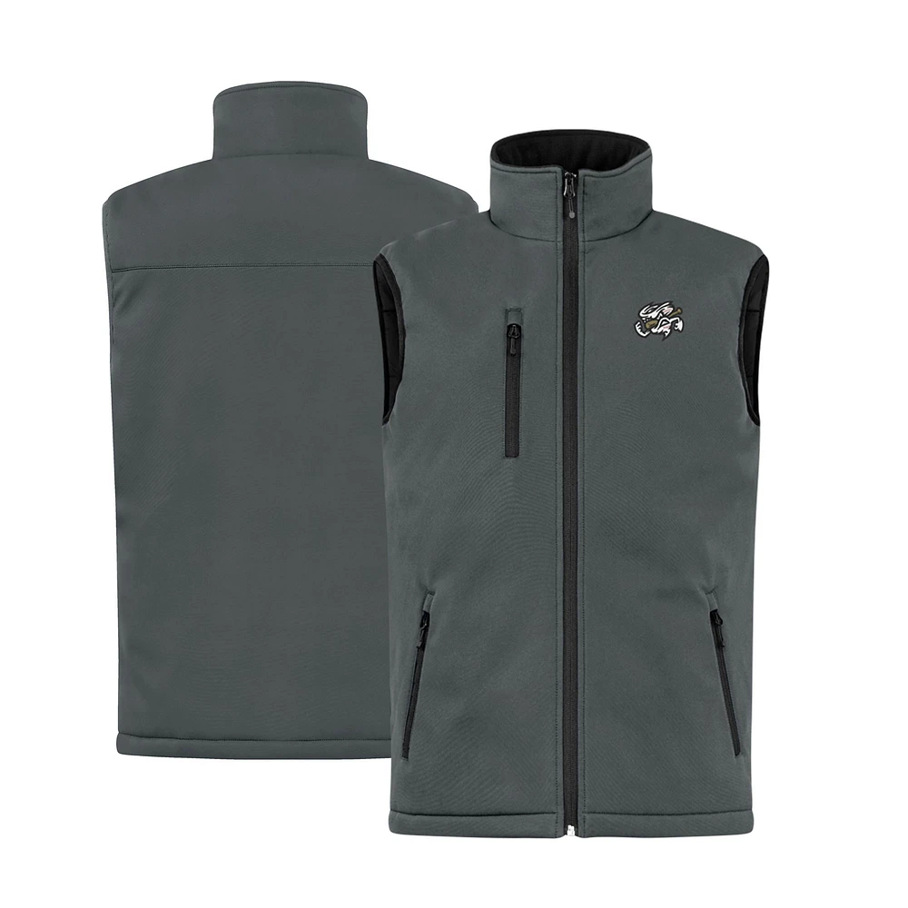 Men's Cutter & Buck Steel Omaha Storm Chasers Clique Equinox Insulated Softshell Vest
