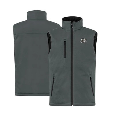 Men's Cutter & Buck Steel Omaha Storm Chasers Clique Equinox Insulated Softshell Vest
