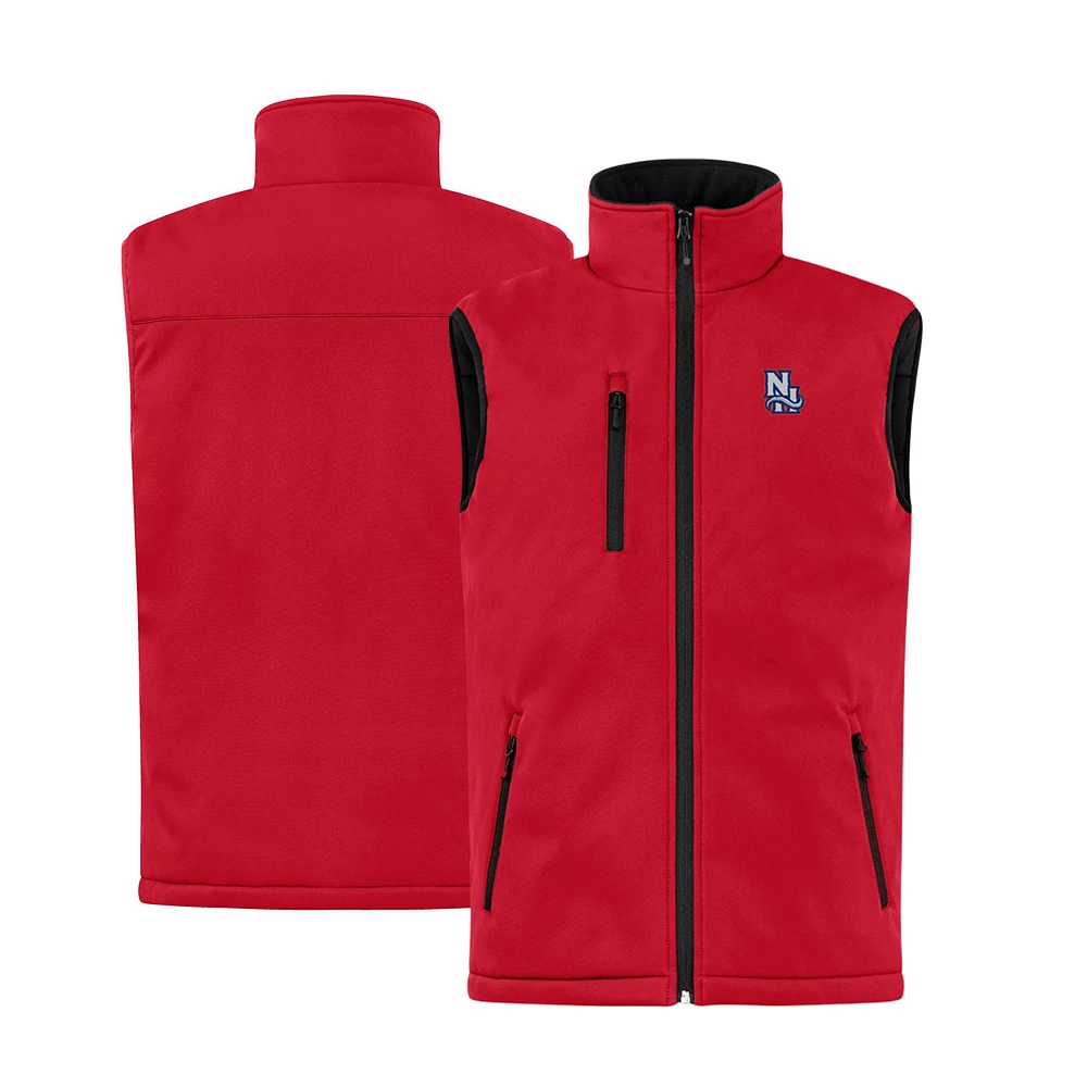 Men's Cutter & Buck Red New Hampshire Fisher Cats Clique Equinox Insulated Softshell Vest