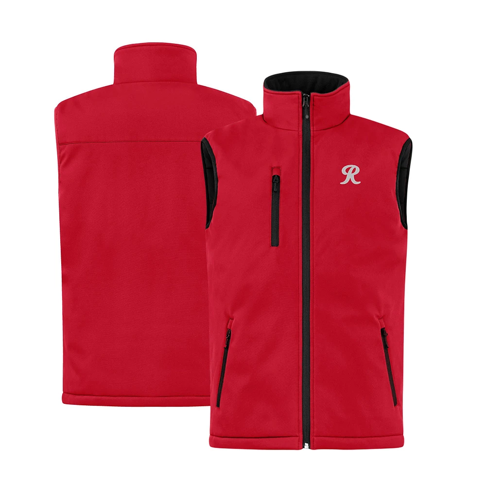 Men's Cutter & Buck Red Tacoma Rainiers Clique Equinox Insulated Softshell Vest