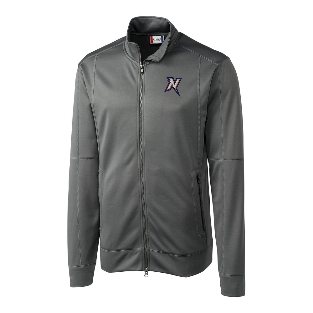 Men's Cutter & Buck Gray Northwest Arkansas Naturals Clique Helsa Performance Full-Zip Knit Jacket