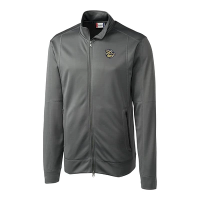Men's Cutter & Buck Gray Lehigh Valley IronPigs Clique Helsa Performance Full-Zip Knit Jacket