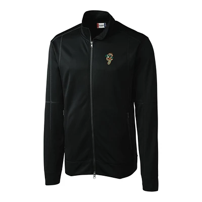 Men's Cutter & Buck Greensboro Grasshoppers Clique Helsa Performance Full-Zip Knit Jacket
