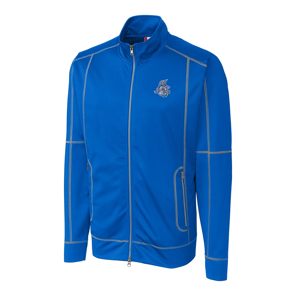 Men's Cutter & Buck Royal Hartford Yard Goats Clique Helsa Performance Full-Zip Knit Jacket