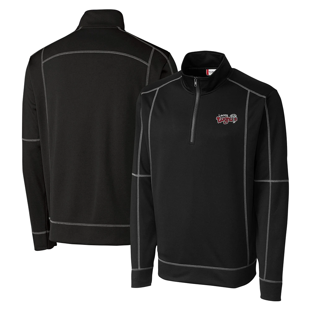 Men's Cutter & Buck Lansing Lugnuts Clique Helsa Performance Half-Zip Knit Pullover