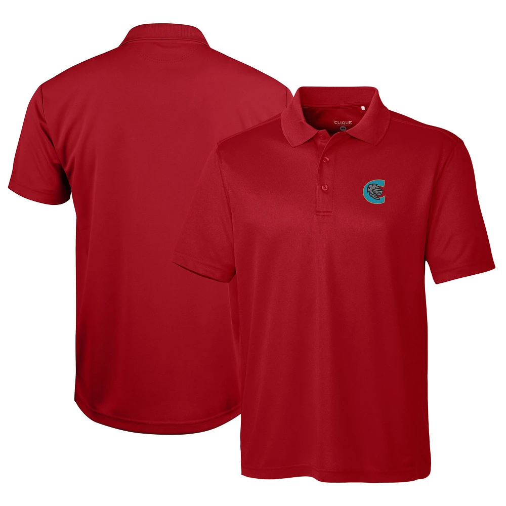 Men's Cutter & Buck Red Charlotte Knights Clique Ice Pique Tech Polo