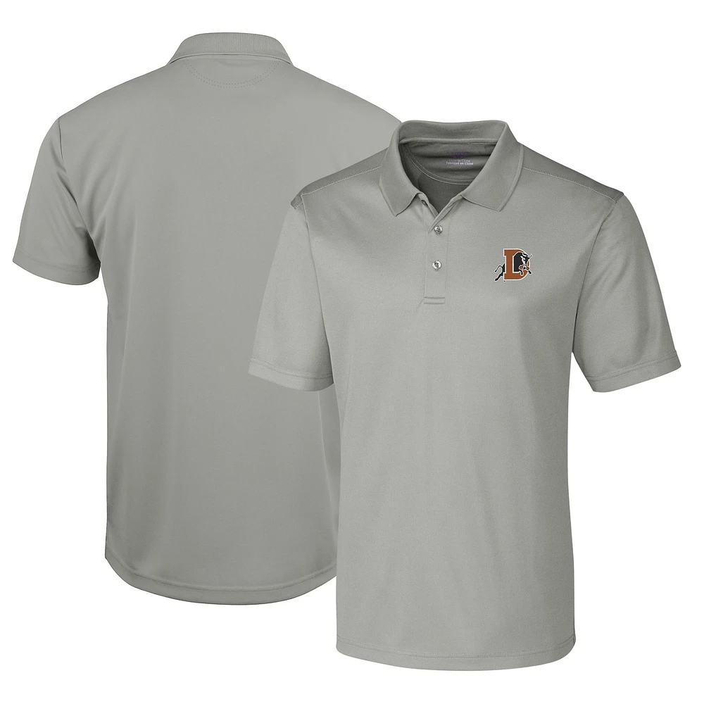 Men's Cutter & Buck Silver Durham Bulls Clique Ice Pique Tech Polo