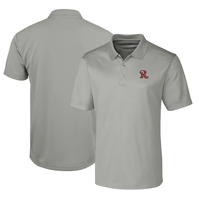 Men's Cutter & Buck Silver Frisco RoughRiders Clique Ice Pique Tech Polo