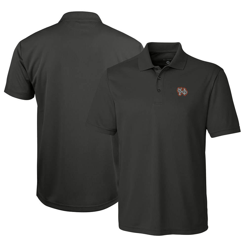 Men's Cutter & Buck Gray Norfolk Tides Clique Ice Pique Tech Polo