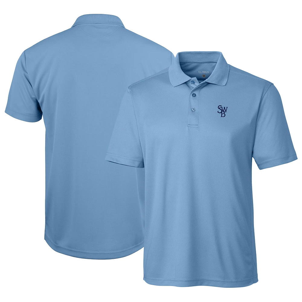 Men's Cutter & Buck Light Blue Scranton Wilkes-Barre RailRiders Clique Ice Pique Tech Polo