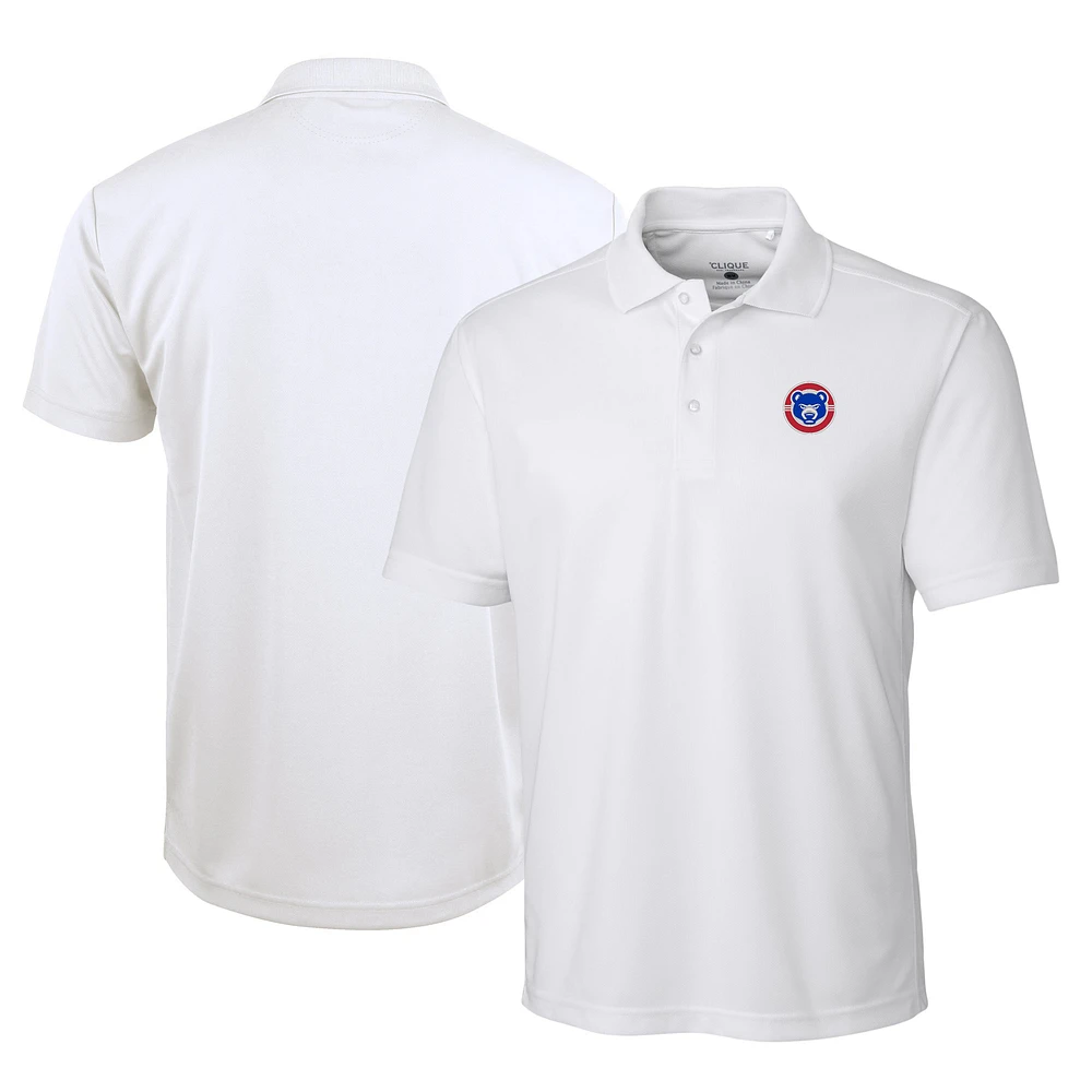 Men's Cutter & Buck White South Bend Cubs Clique Ice Pique Tech Polo