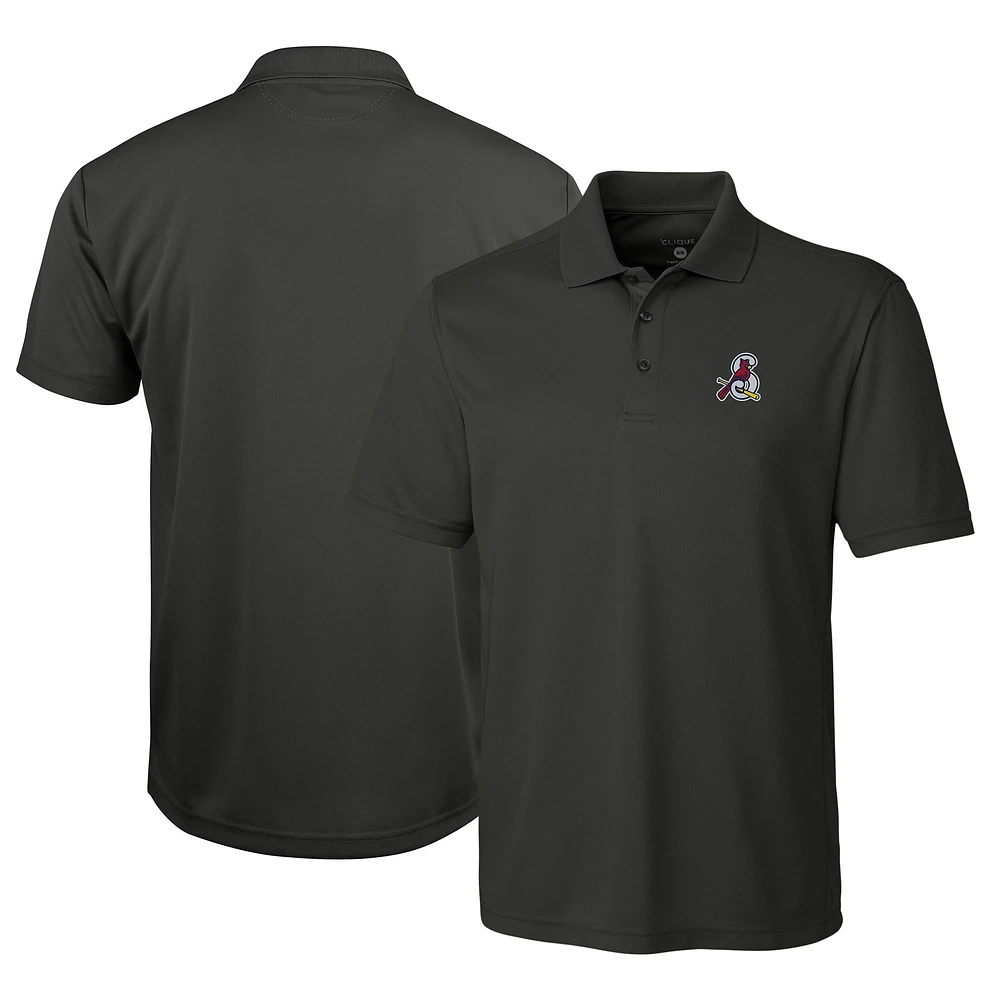 Men's Cutter & Buck Gray Springfield Cardinals Clique Ice Pique Tech Polo