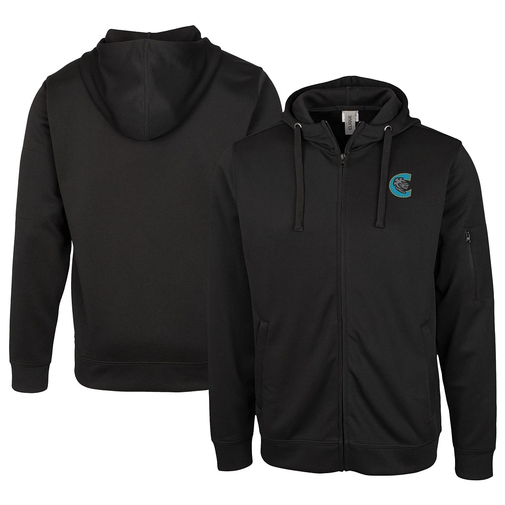 Unisex Cutter & Buck Charlotte Knights Clique Lift Eco Performance Full-Zip Hoodie