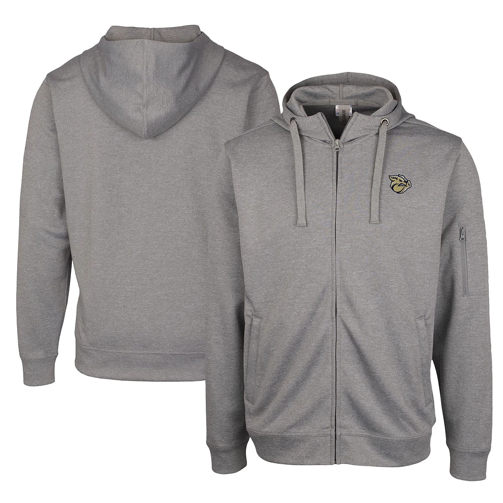 Unisex Cutter & Buck Gray Lehigh Valley IronPigs Clique Lift Eco Performance Full-Zip Hoodie