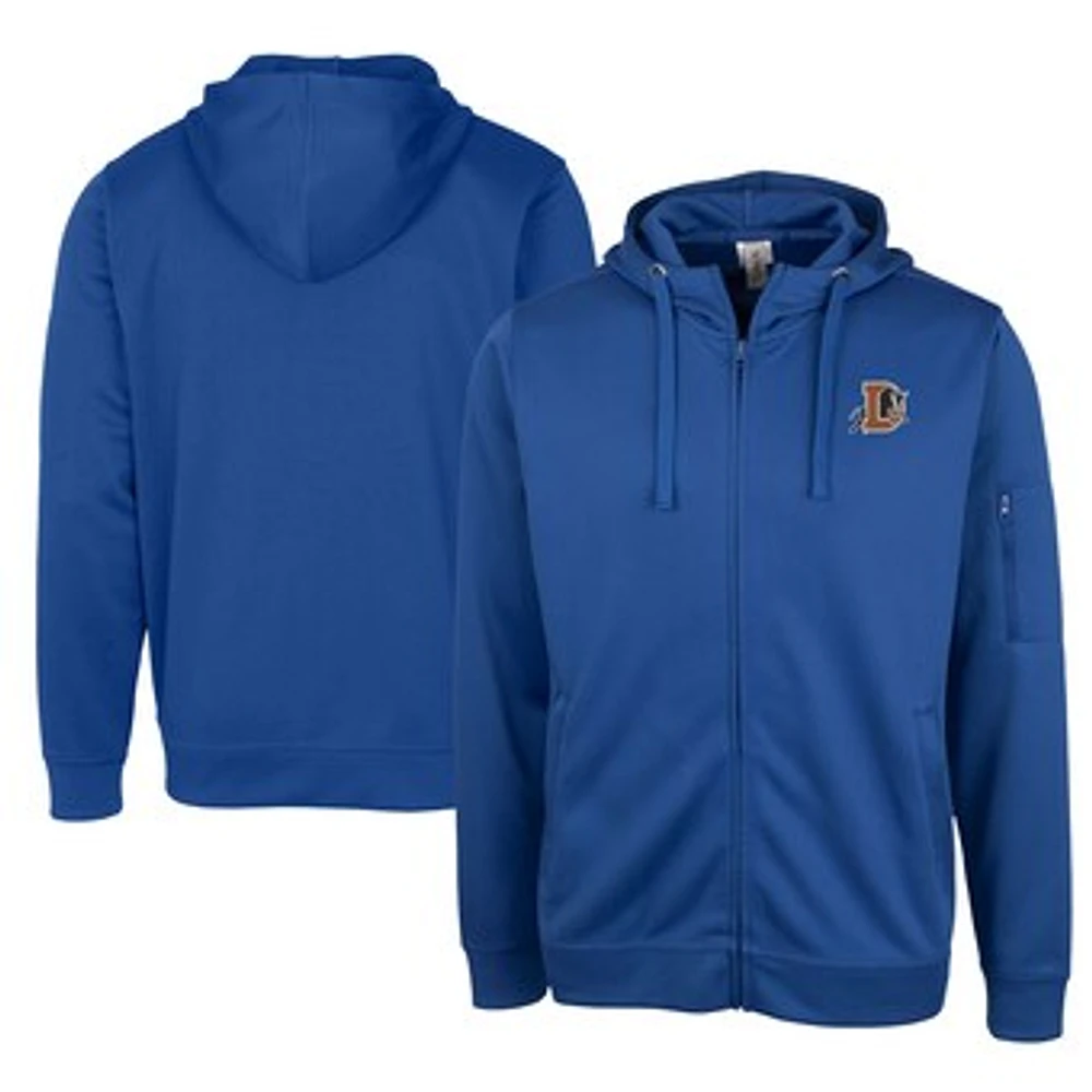 Unisex Cutter & Buck Royal Durham Bulls Clique Lift Eco Performance Full-Zip Hoodie