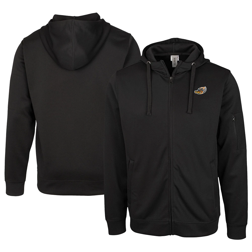 Unisex Cutter & Buck Akron RubberDucks Clique Lift Eco Performance Full-Zip Hoodie