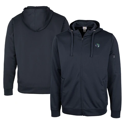 Unisex Cutter & Buck Navy Gwinnett Stripers Clique Lift Eco Performance Full-Zip Hoodie