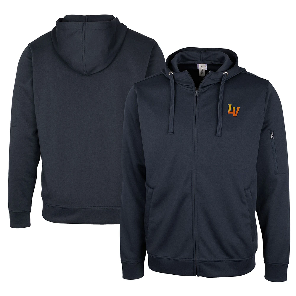 Unisex Cutter & Buck Navy Las Vegas Aviators Clique Lift Eco Performance Full-Zip Hoodie