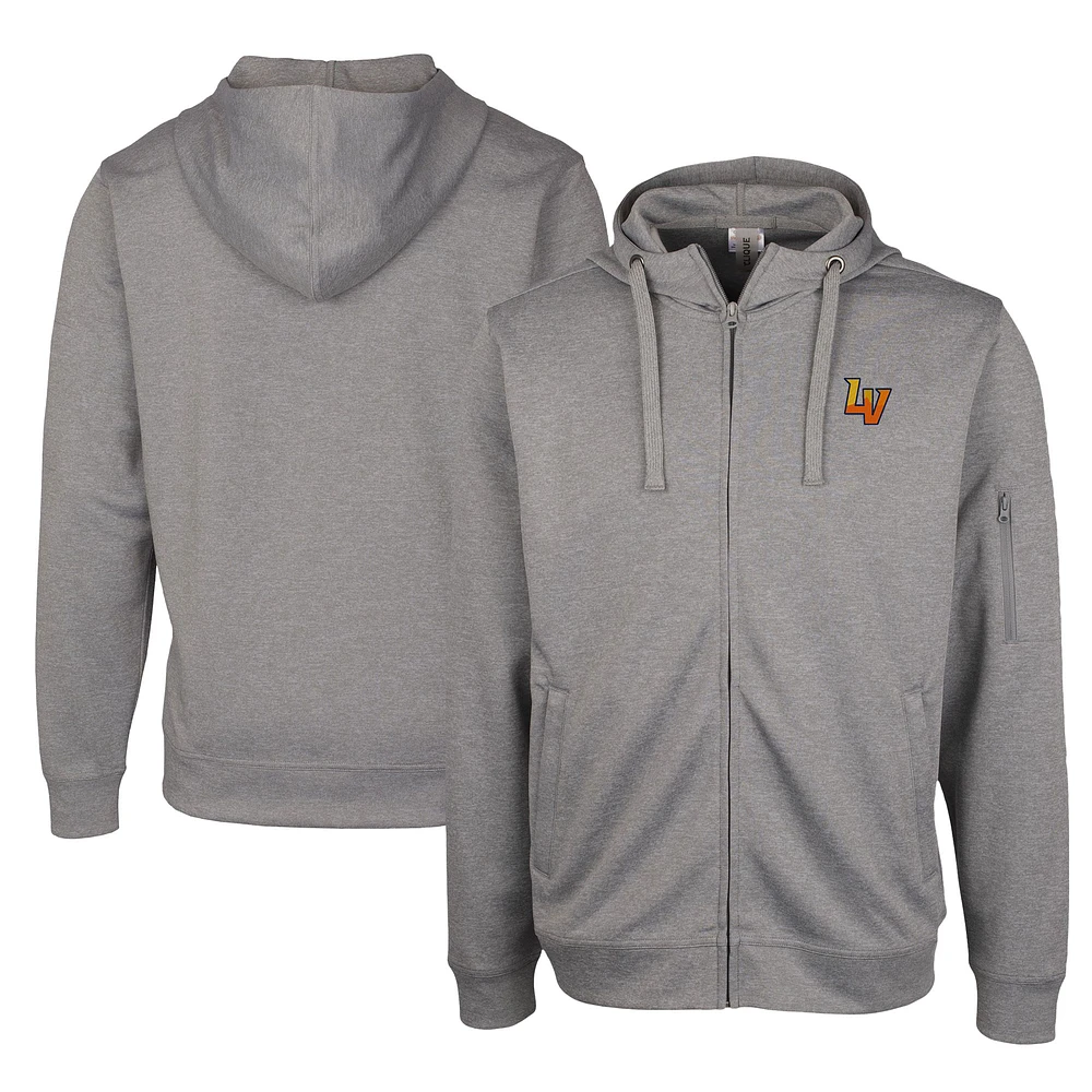 Unisex Cutter & Buck Gray Las Vegas Aviators Clique Lift Eco Performance Full-Zip Hoodie
