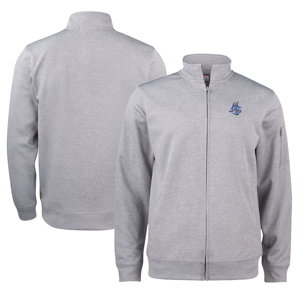 Unisex Cutter & Buck Gray Hartford Yard Goats Clique Lift Eco Performance Full-Zip Jacket