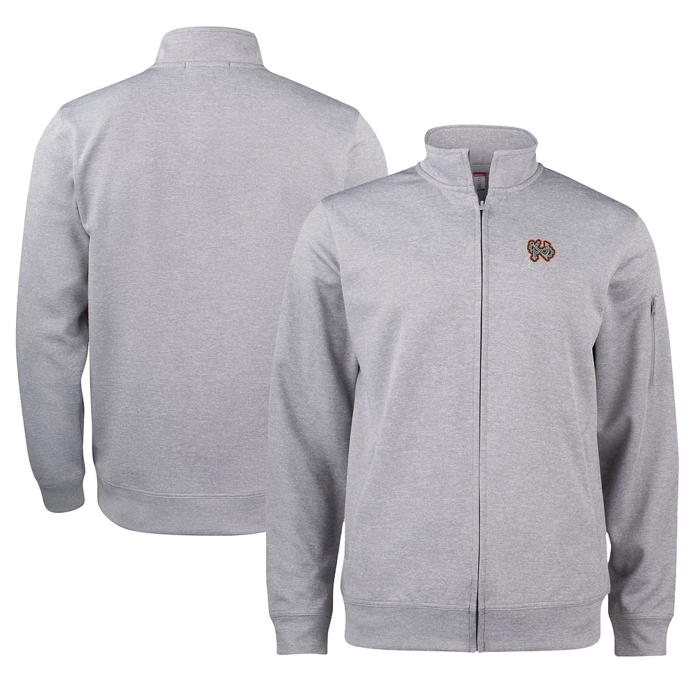 Unisex Cutter & Buck Gray Norfolk Tides Clique Lift Eco Performance Full-Zip Jacket