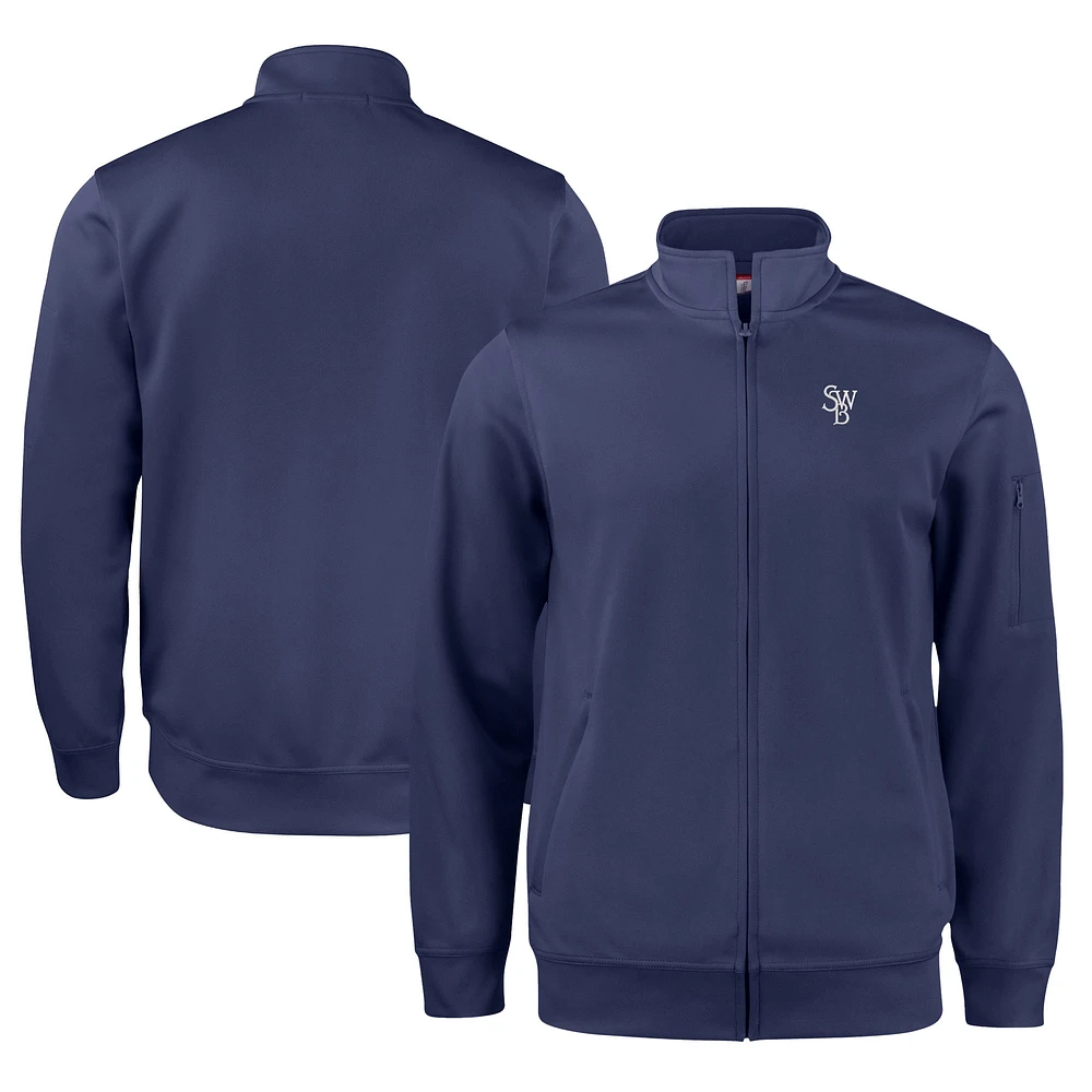 Unisex Cutter & Buck Navy Scranton Wilkes-Barre RailRiders Clique Lift Eco Performance Full-Zip Jacket