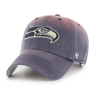Men's '47 College Navy Seattle Seahawks Dusted Relaxed Clean Up Adjustable Hat