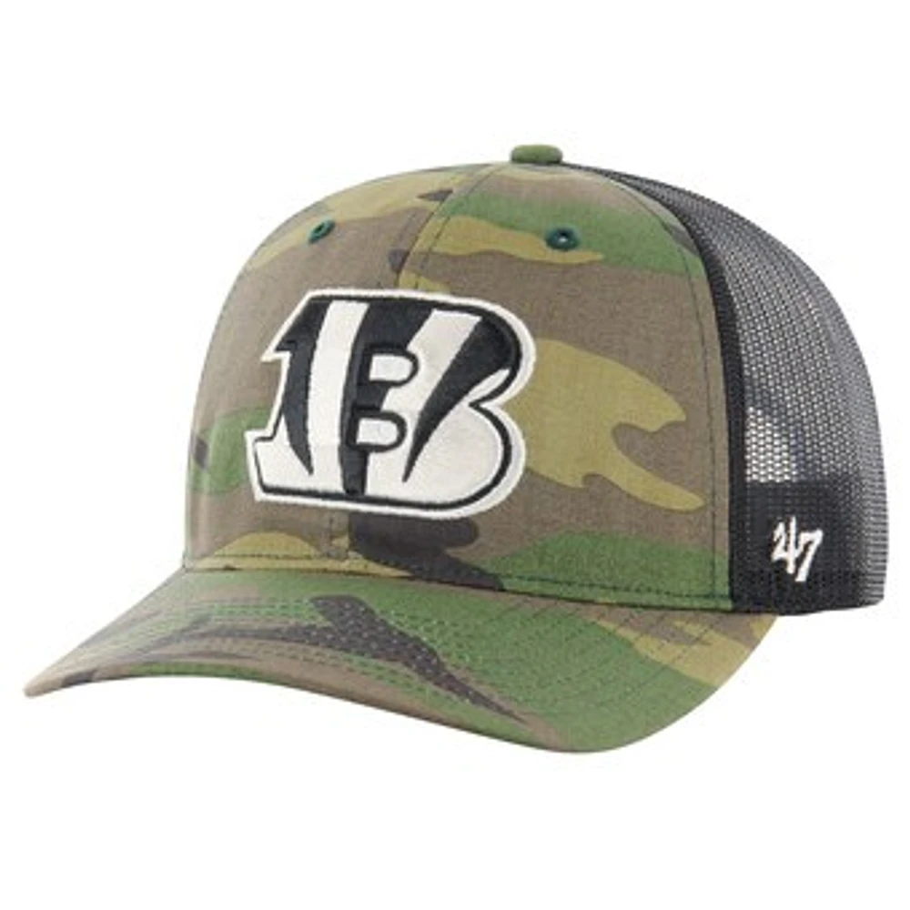 Men's '47 Camo Cincinnati Bengals Trucker Adjustable Hat