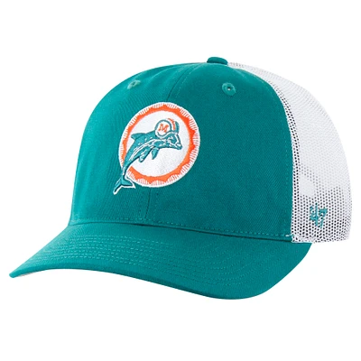 Men's '47 Aqua/White Miami Dolphins Team Unstructured Trucker Adjustable Hat