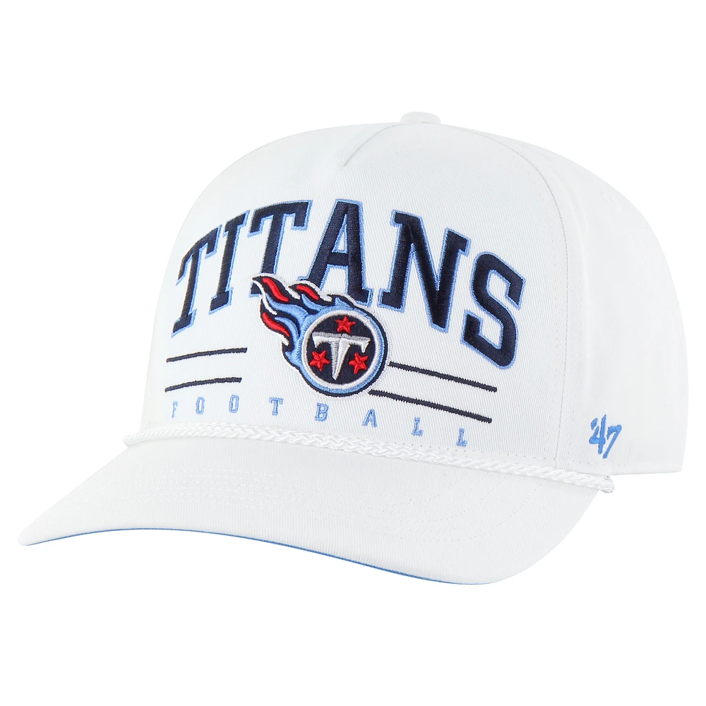 Men's '47 White Tennessee Titans Roscoe Hitch Rope Adjustable Hat