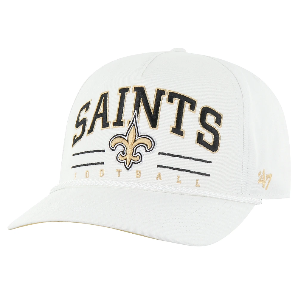 Men's '47 White New Orleans Saints Roscoe Hitch Rope Adjustable Hat