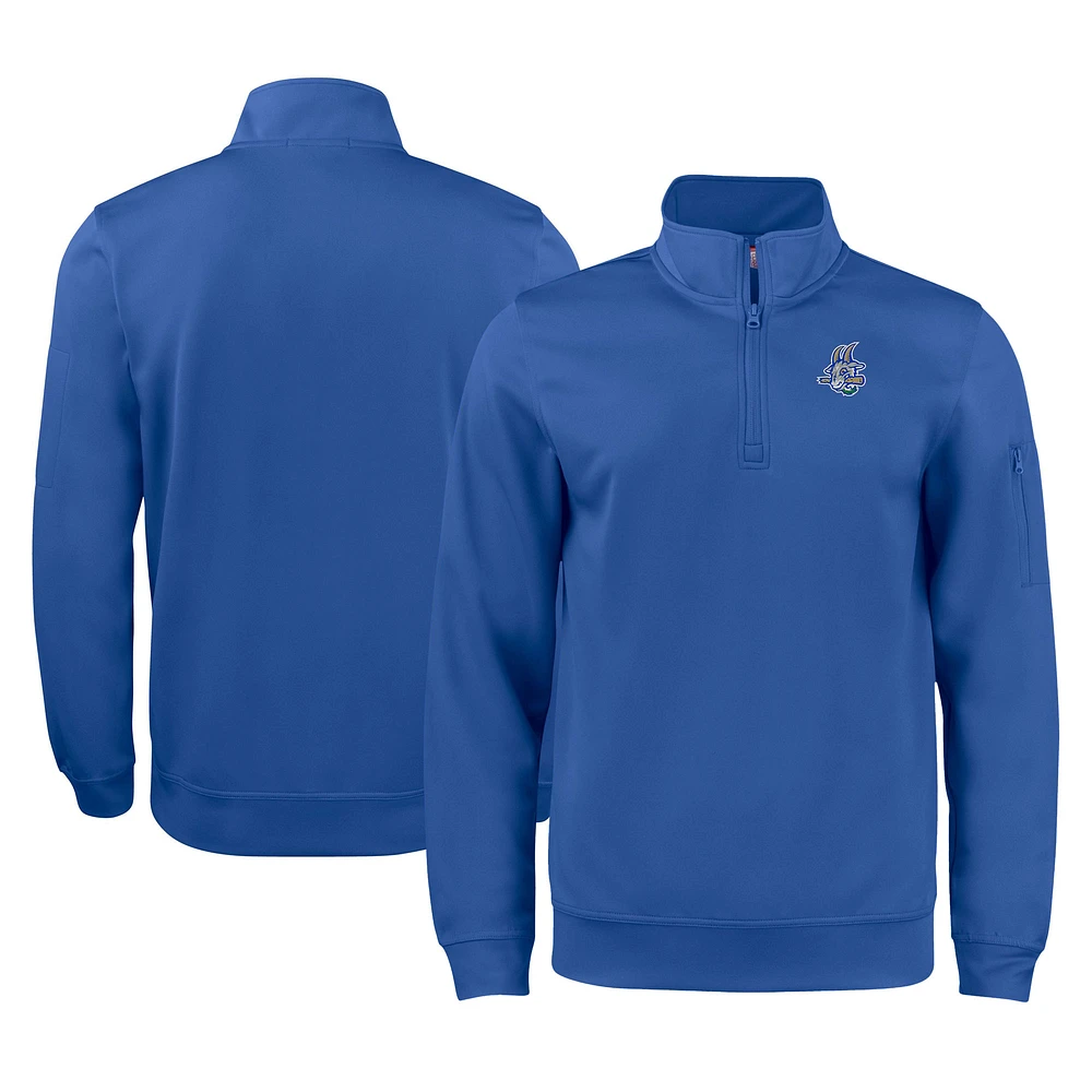 Unisex Cutter & Buck Royal Hartford Yard Goats Clique Lift Eco Performance Half-Zip Pullover Top
