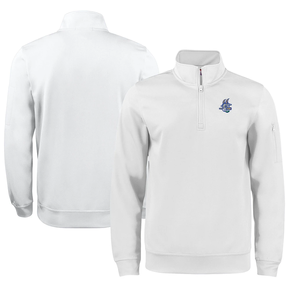 Unisex Cutter & Buck Hartford Yard Goats Clique Lift Eco Performance Half-Zip Pullover Top