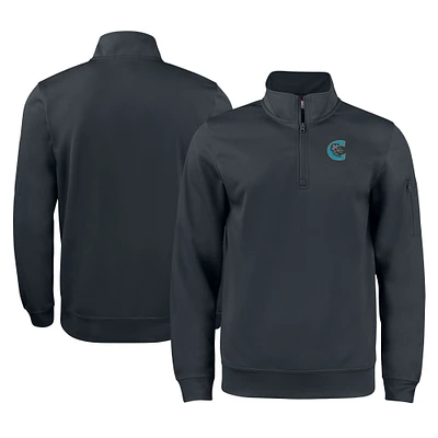 Unisex Cutter & Buck Charlotte Knights Clique Lift Eco Performance Half-Zip Pullover Top