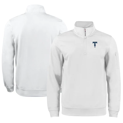 Unisex Cutter & Buck Tulsa Drillers Clique Lift Eco Performance Half-Zip Pullover Top