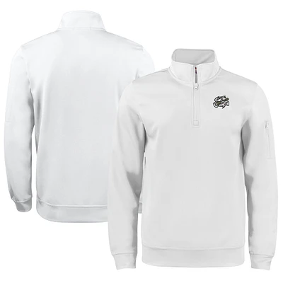 Unisex Cutter & Buck Omaha Storm Chasers Clique Lift Eco Performance Half-Zip Pullover Top