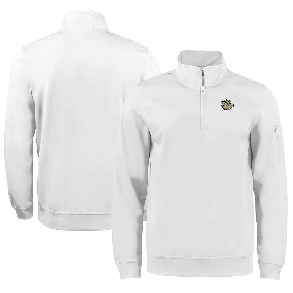 Unisex Cutter & Buck Lehigh Valley IronPigs Clique Lift Eco Performance Half-Zip Pullover Top