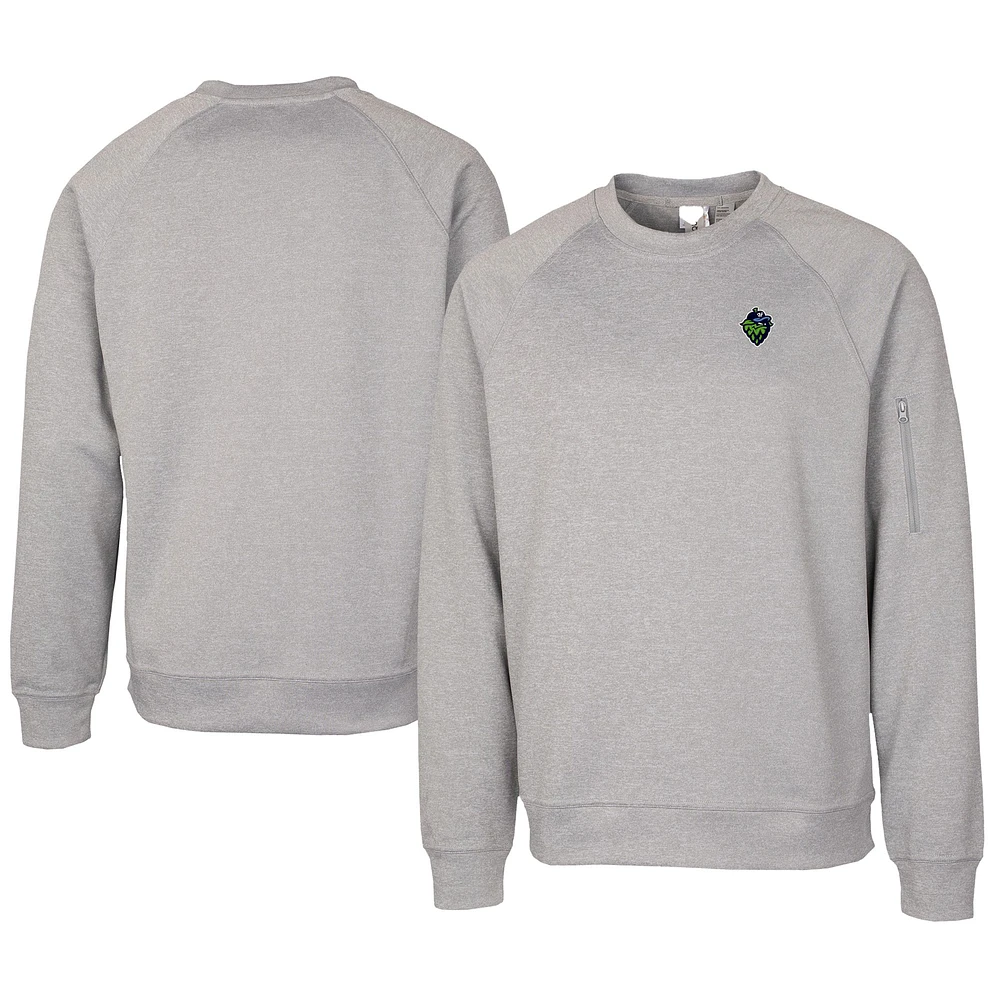 Unisex Cutter & Buck Gray Hillsboro Hops Clique Lift Eco Performance Sweatshirt